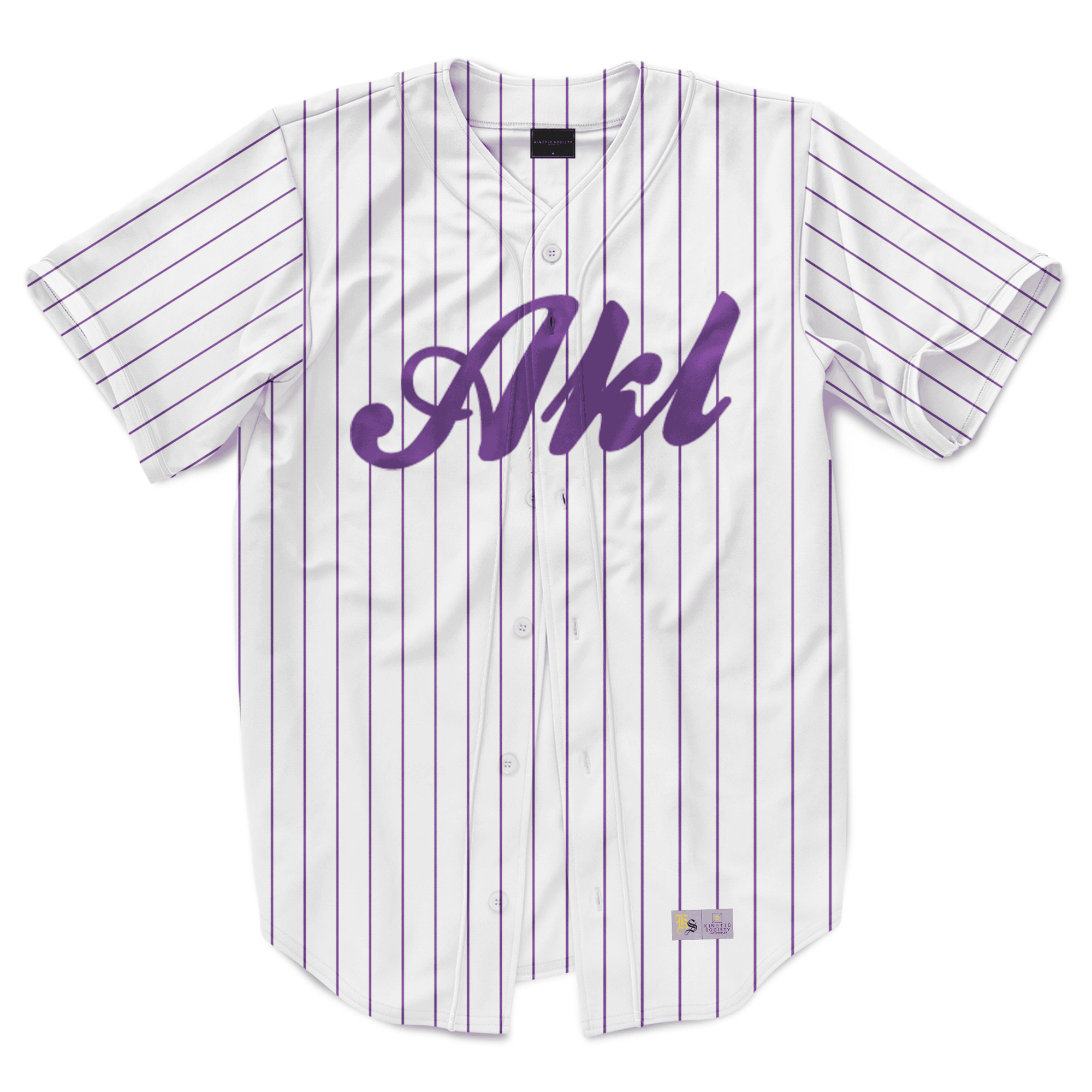 Alpha Kappa Lambda - Purple Pinstipe - Baseball Jersey