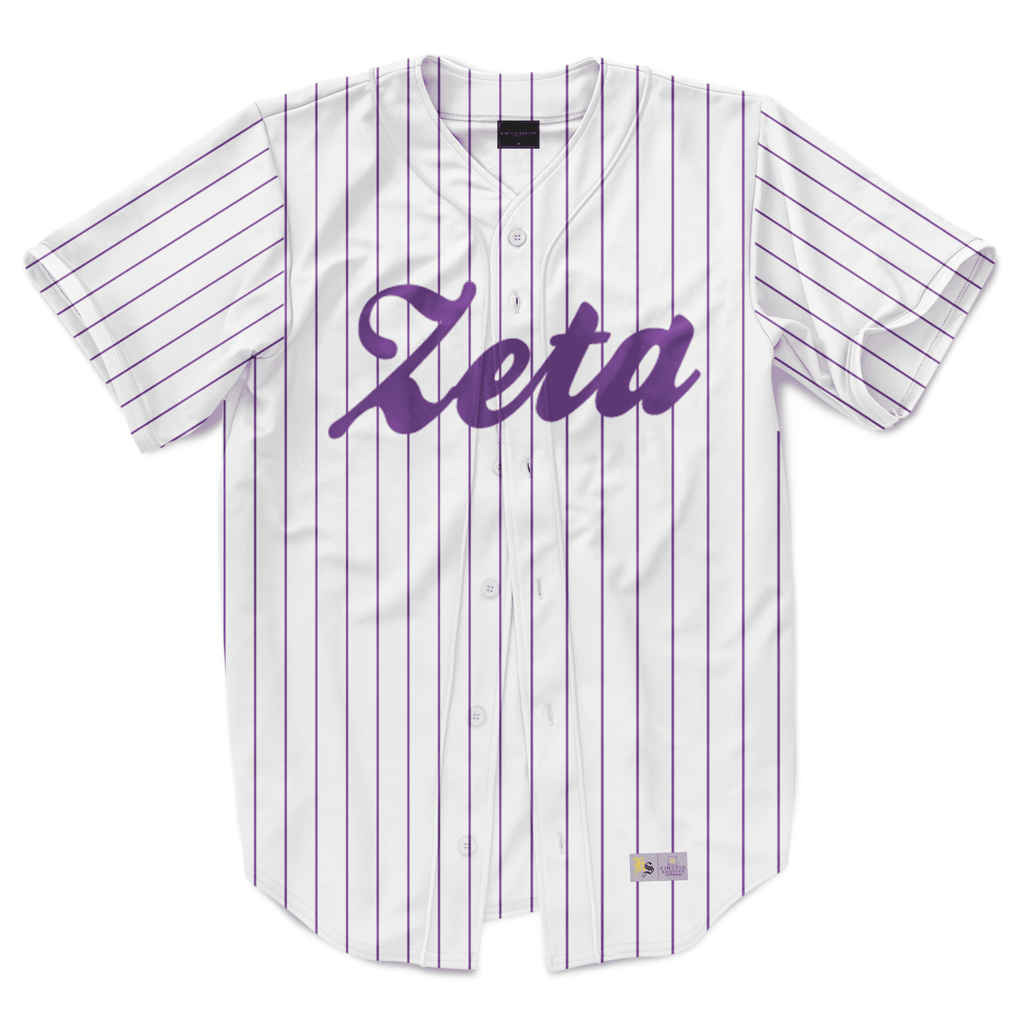 Zeta Tau Alpha - Purple Pinstipe - Baseball Jersey