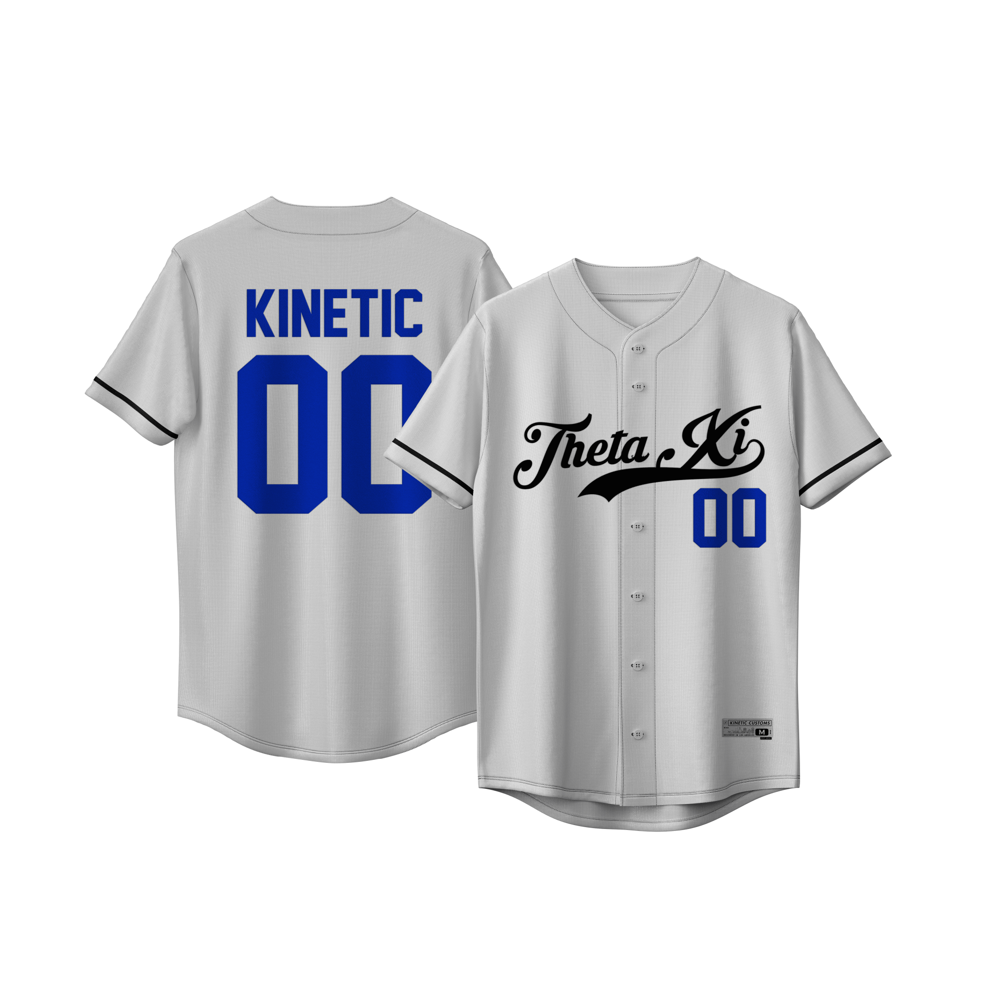 Theta Xi - Classic Ballpark Blue Baseball Jersey – Kinetic Society LLC