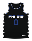 Phi Sigma Kappa - Black Star Night Mode Basketball Jersey