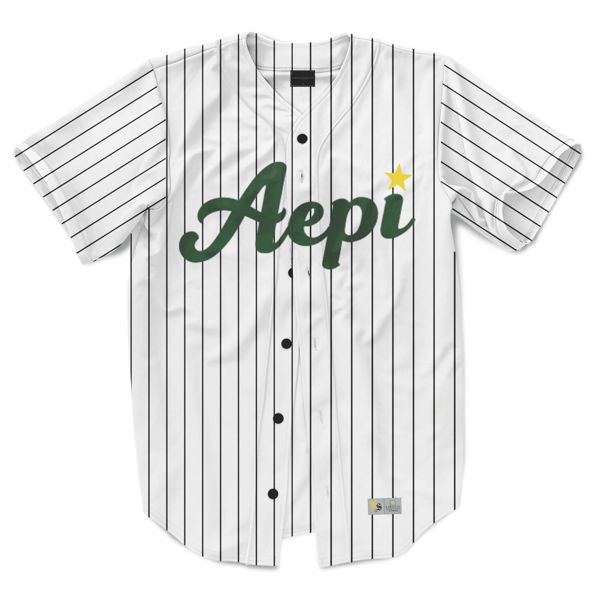 Alpha Epsilon Pi - Green Pinstripe Baseball Jersey