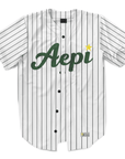 Alpha Epsilon Pi - Green Pinstripe Baseball Jersey