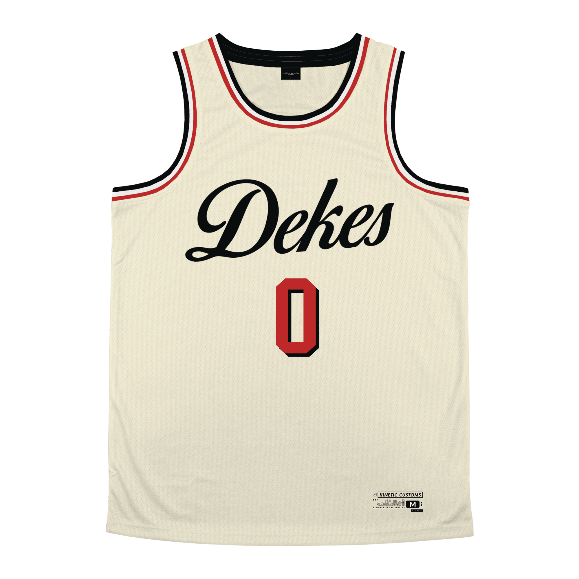 Delta Kappa Epsilon - VIntage Cream Basketball Jersey