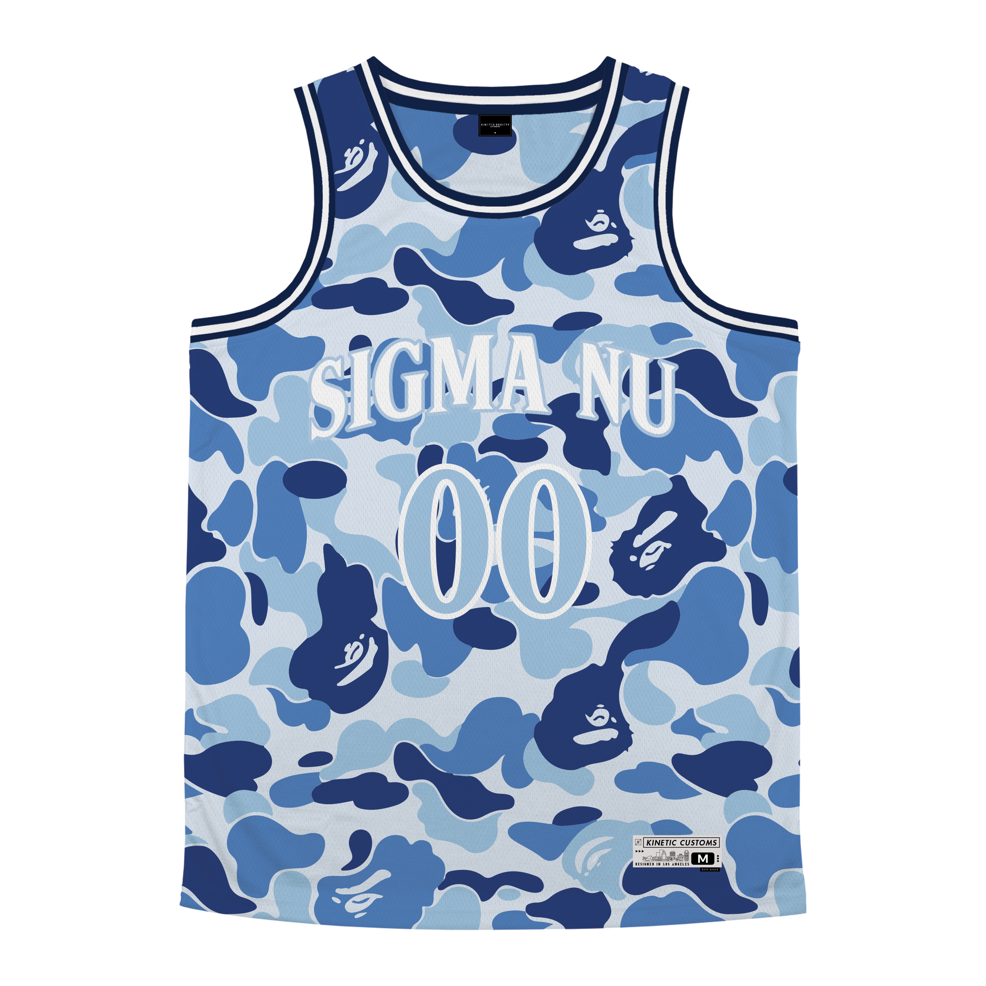 Sigma Nu - Blue Camo Basketball Jersey