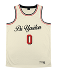 Psi Upsilon - VIntage Cream Basketball Jersey