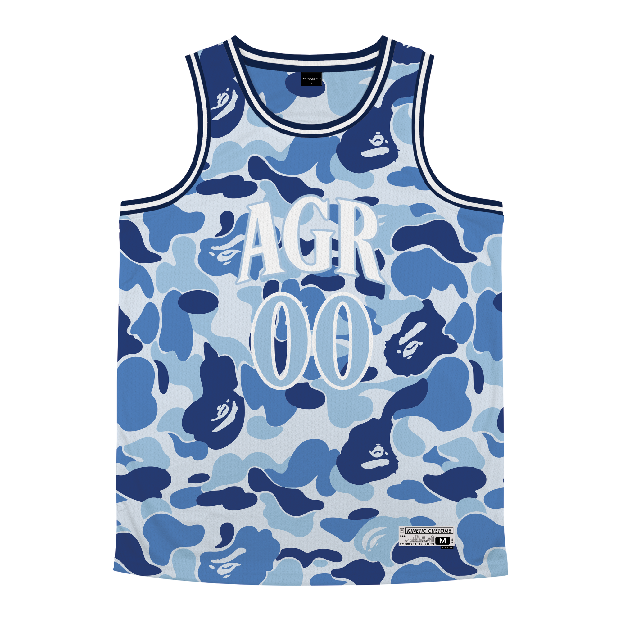 Alpha Gamma Rho - Blue Camo Basketball Jersey