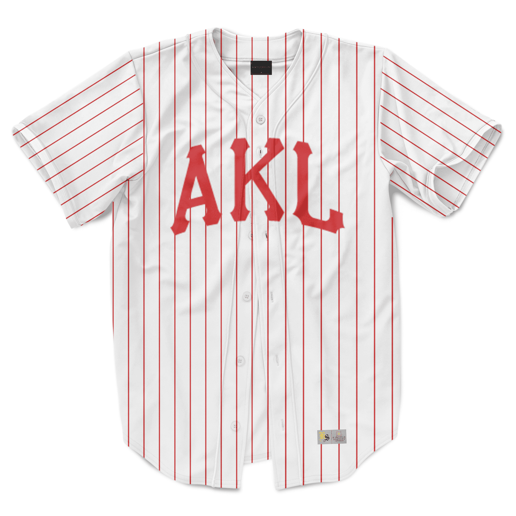 Alpha Kappa Lambda - Red Pinstripe Baseball Jersey
