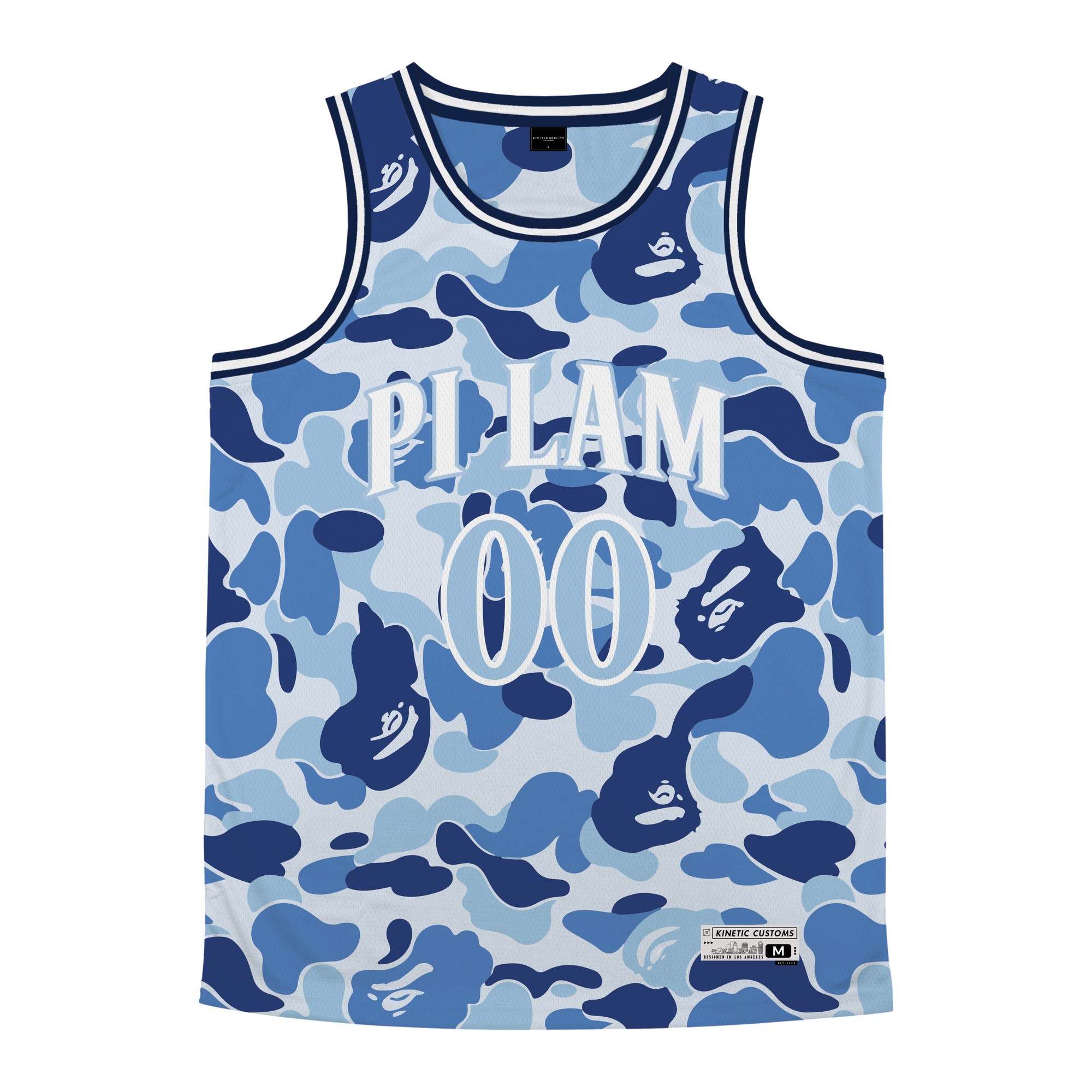 Pi Lambda Phi - Blue Camo Basketball Jersey