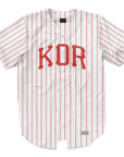 Kappa Delta Rho - Red Pinstripe Baseball Jersey