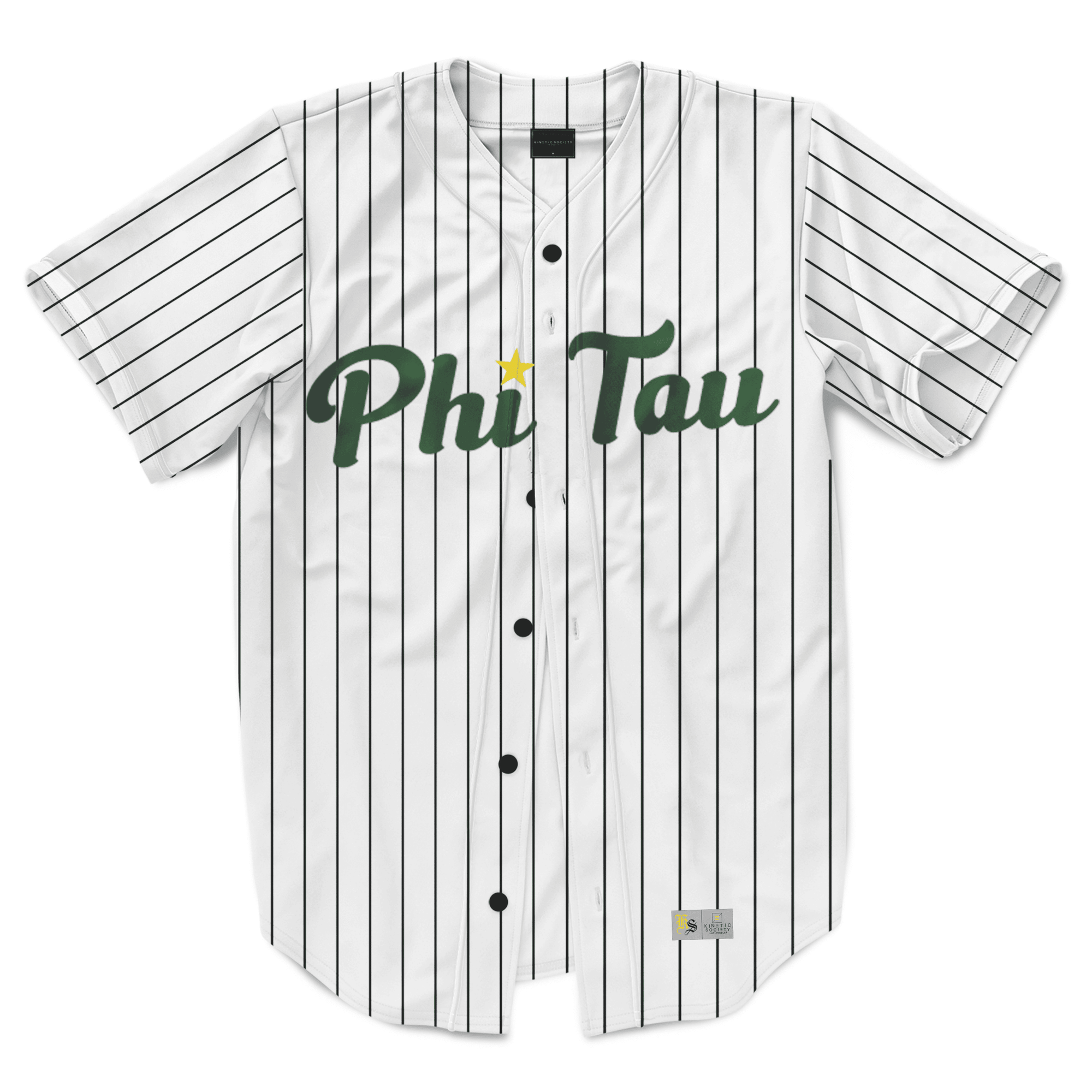 Phi Kappa Tau - Green Pinstripe Baseball Jersey