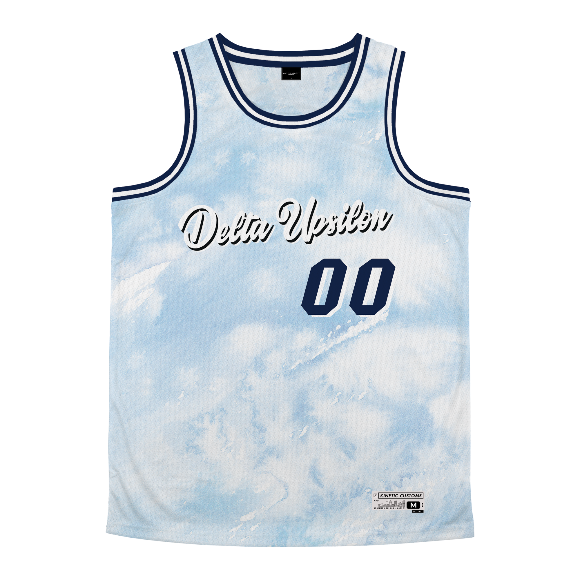 Delta Upsilon - Blue Sky Basketball Jersey