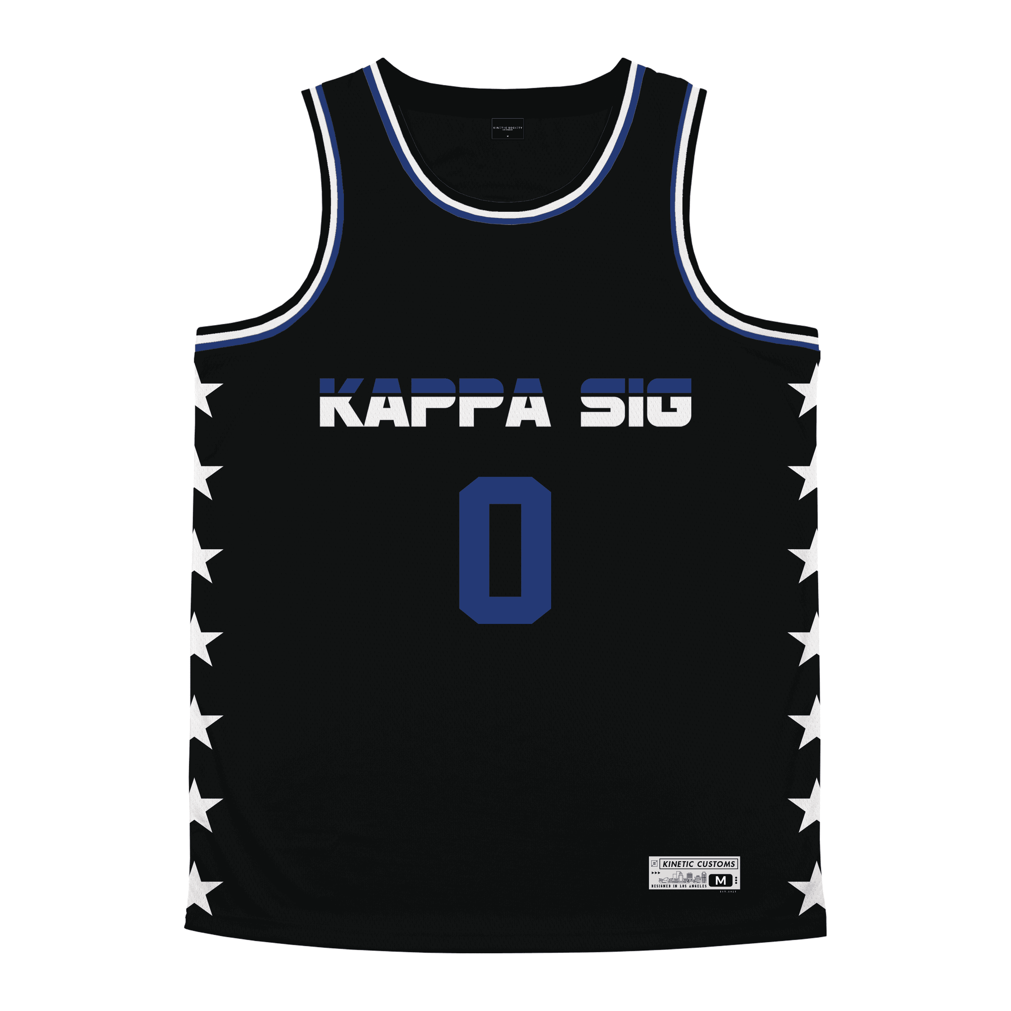 Kappa Sigma - Black Star Night Mode Basketball Jersey