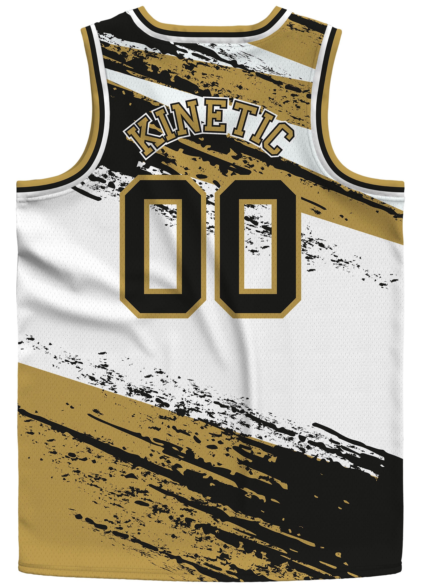 sublimation white and gold basketball jersey