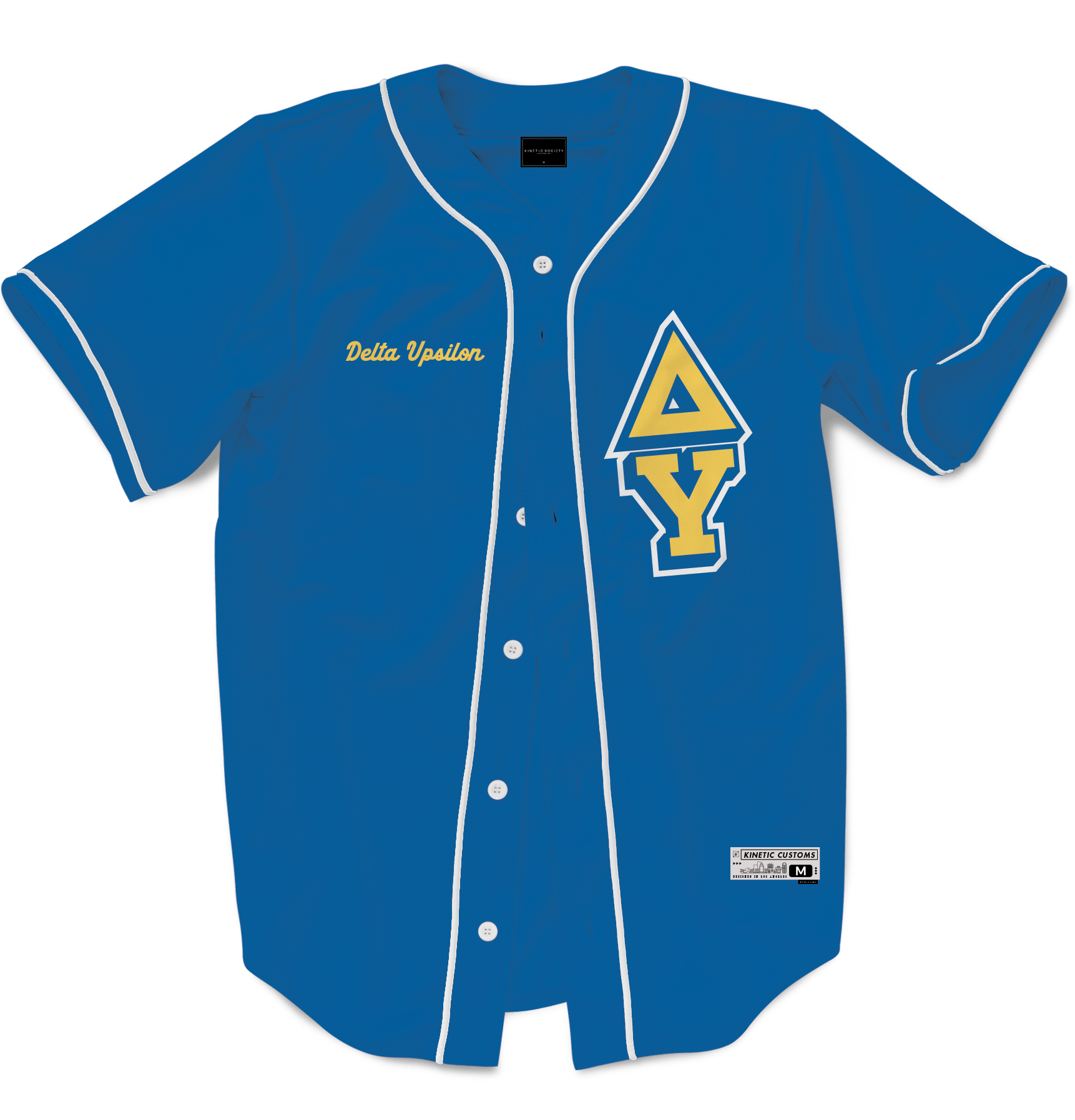 DELTA UPSILON - The Block Baseball Jersey Premium Baseball Kinetic Society LLC 