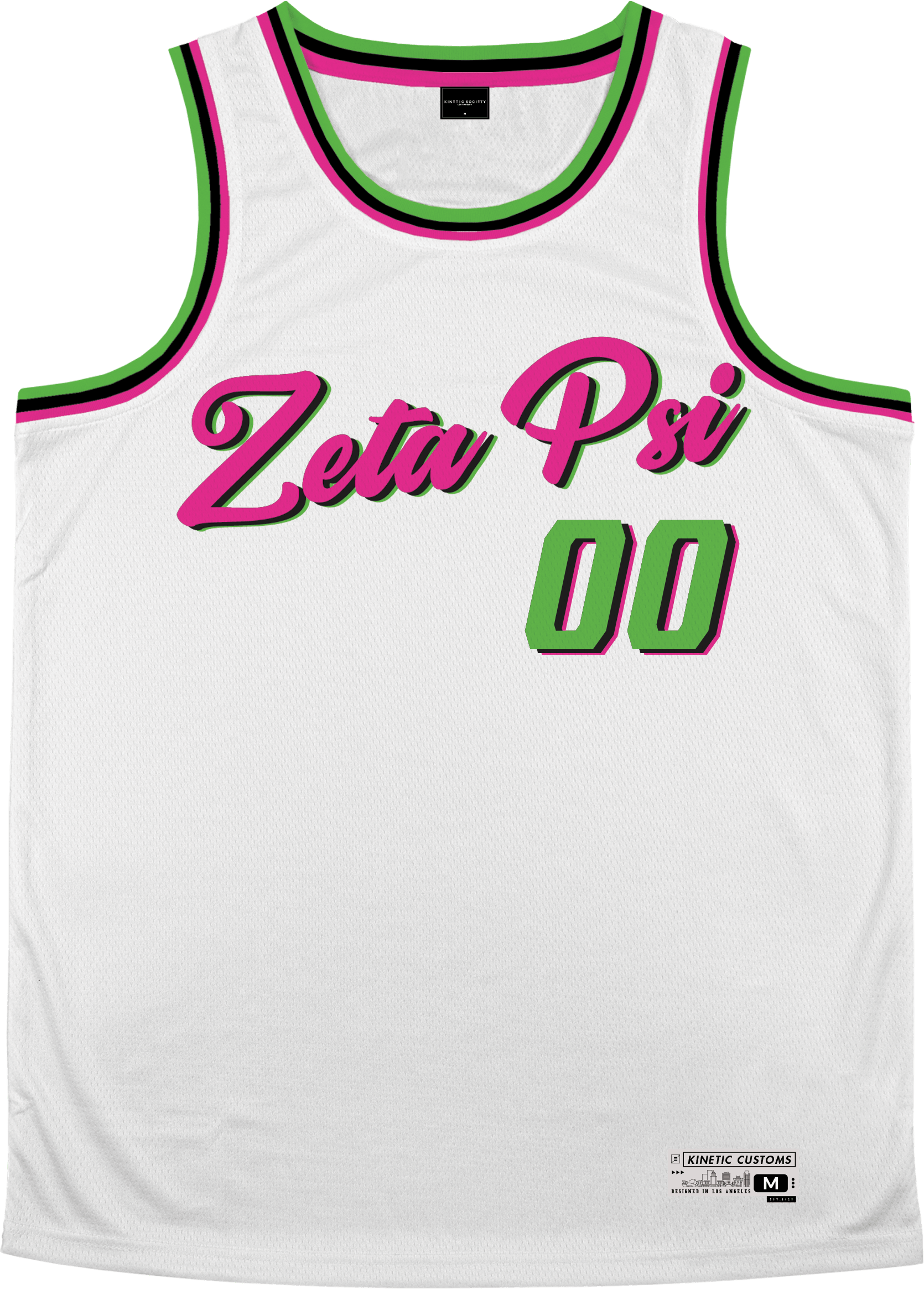 Zeta Psi - Bubble Gum Basketball Jersey - Kinetic Society