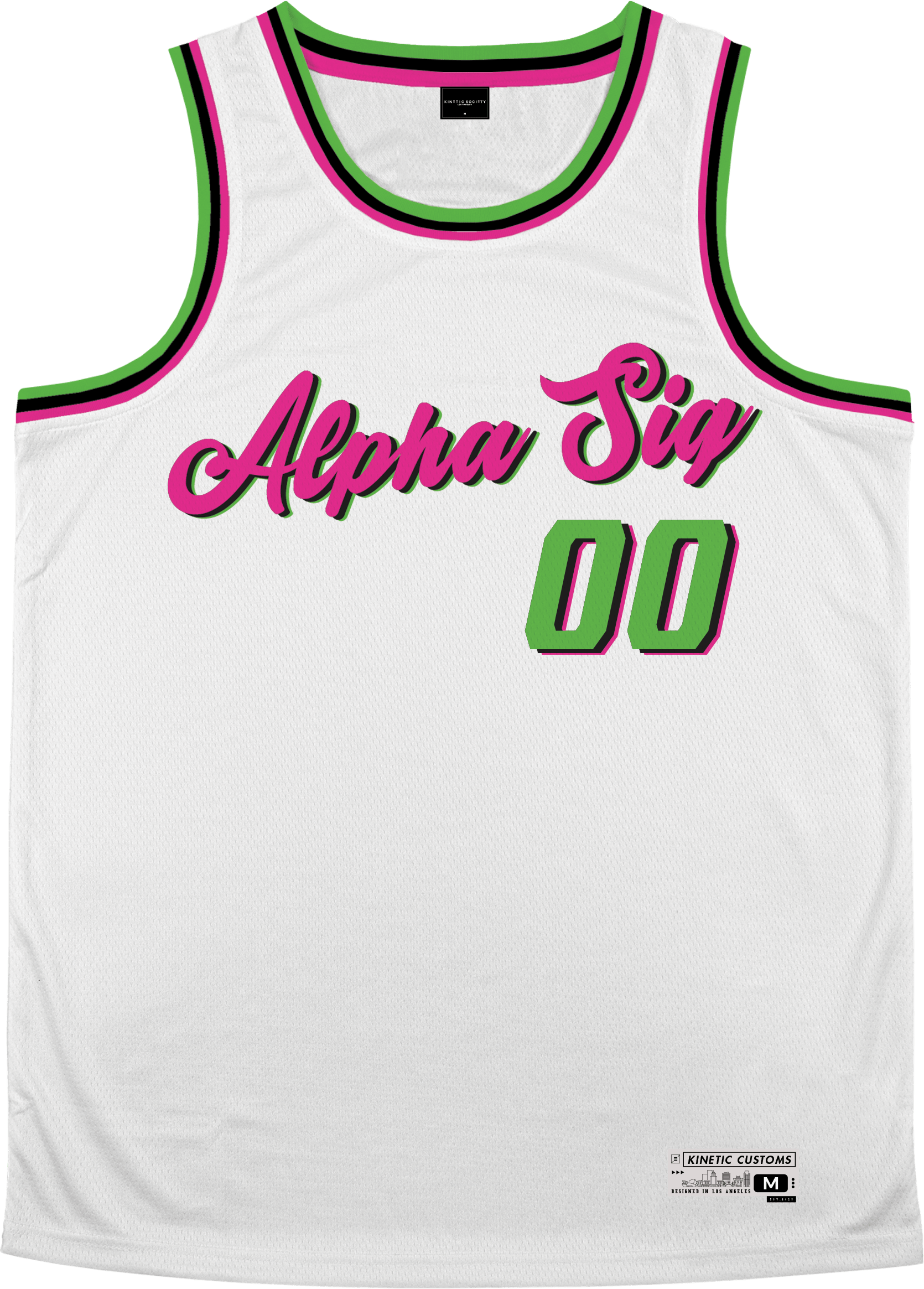 Alpha Sigma Phi - Bubble Gum Basketball Jersey - Kinetic Society