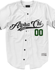 Alpha Chi Omega - Classic Ballpark Green Baseball Jersey