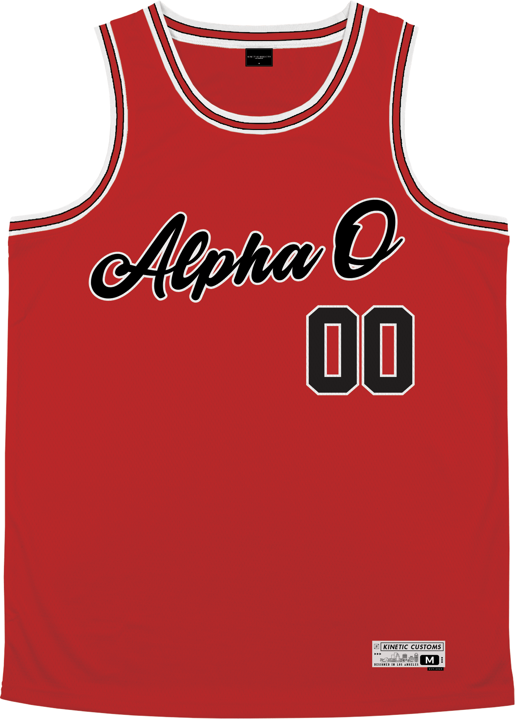 Alpha Omicron Pi - Big Red Basketball Jersey Premium Basketball Kinetic Society LLC 