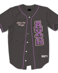 ALPHA CHI OMEGA - The Block Baseball Jersey Premium Baseball Kinetic Society LLC 