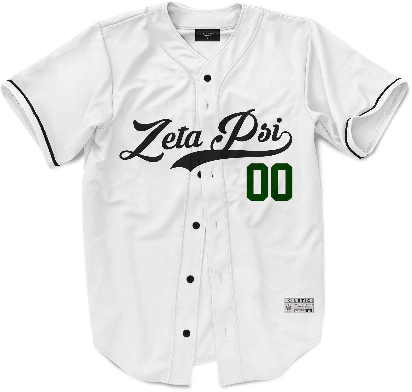 Zeta Psi - Classic Ballpark Green Baseball Jersey