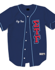 SIGMA TAU GAMMA - The Block Baseball Jersey Premium Baseball Kinetic Society LLC 
