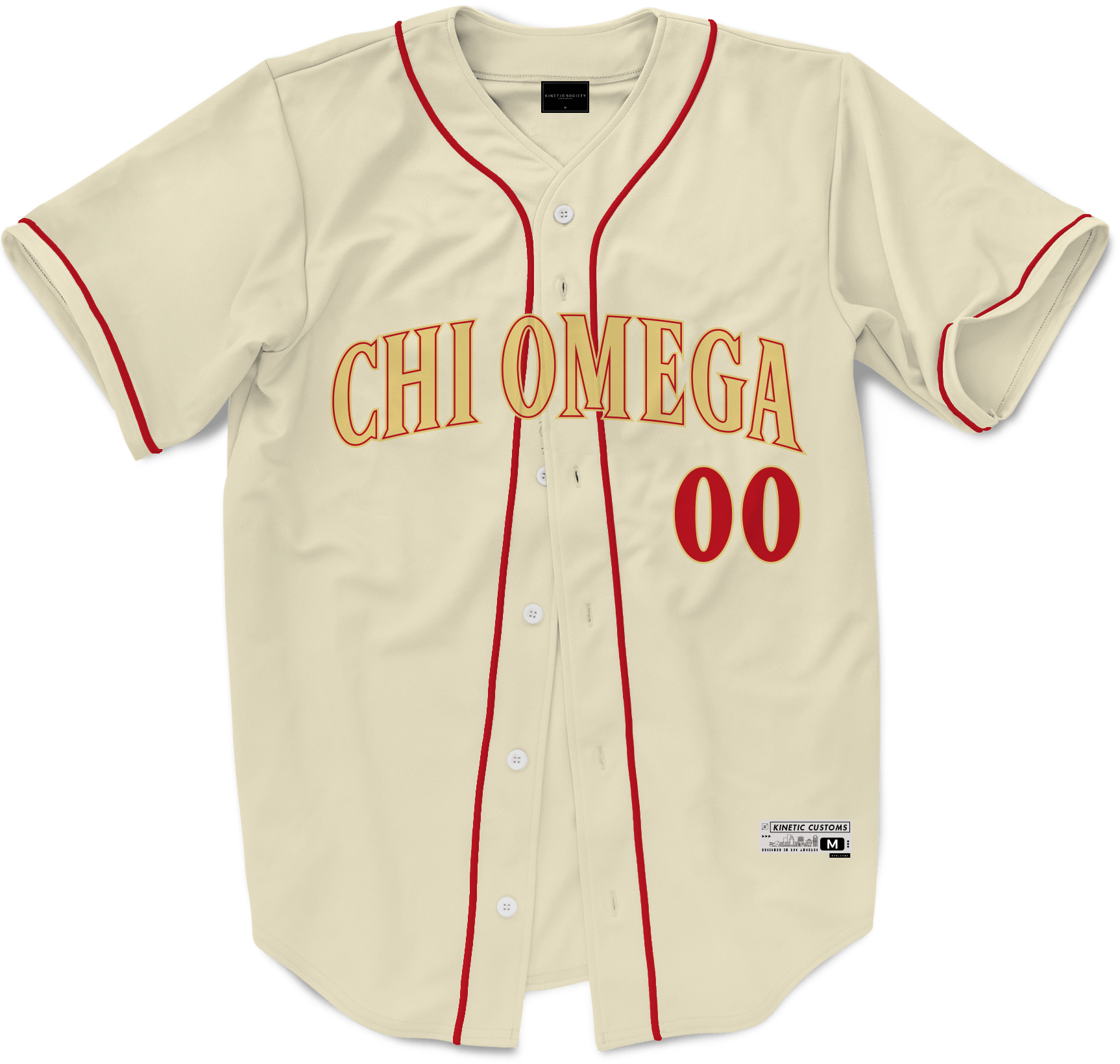 Chi Omega - Cream Baseball Jersey