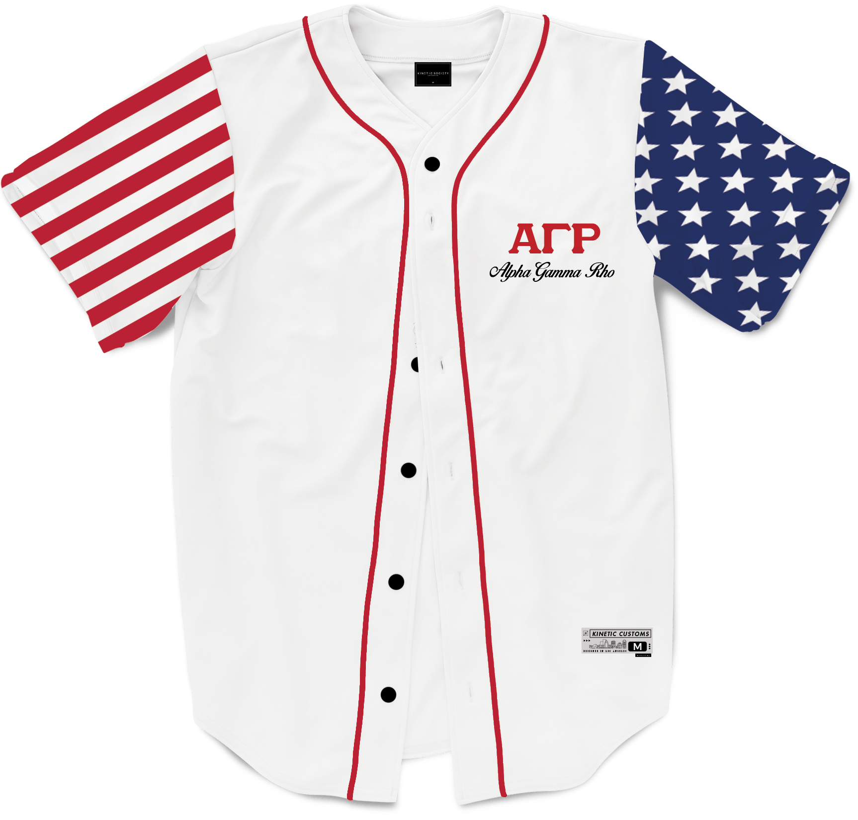 Alpha Gamma Rho - Flagship Baseball Jersey Premium Baseball Kinetic Society LLC 