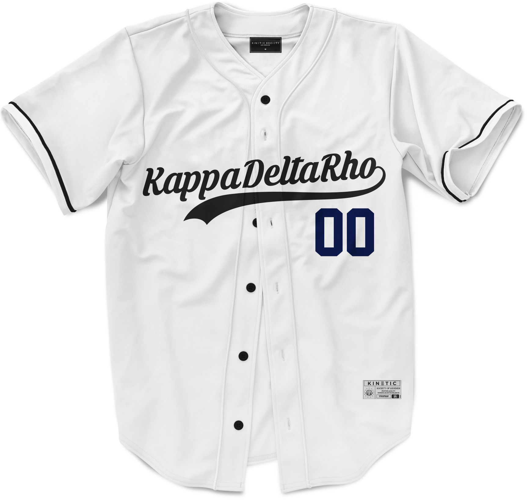 Kappa Delta Rho - Classic Ballpark Blue Baseball Jersey Kinetic Society LLC