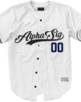 Alpha Sigma Phi - Classic Ballpark Blue Baseball Jersey