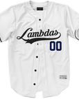 Lambda Phi Epsilon - Classic Ballpark Blue Baseball Jersey