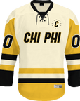 Chi Phi - Golden Cream Hockey Jersey Hockey Kinetic Society LLC 
