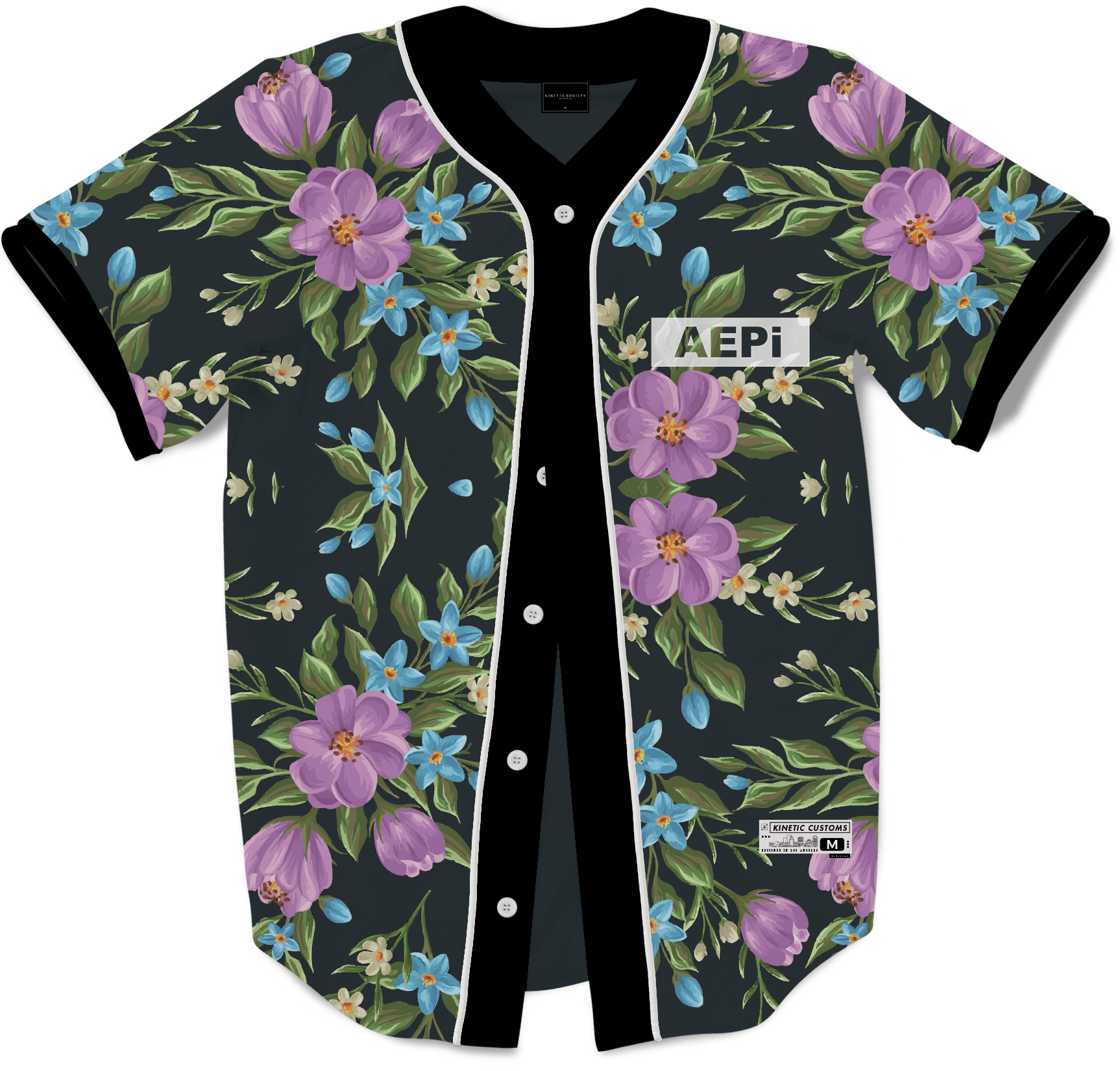 Alpha Epsilon Pi - Midnight Bloom Baseball Jersey - Kinetic Society
