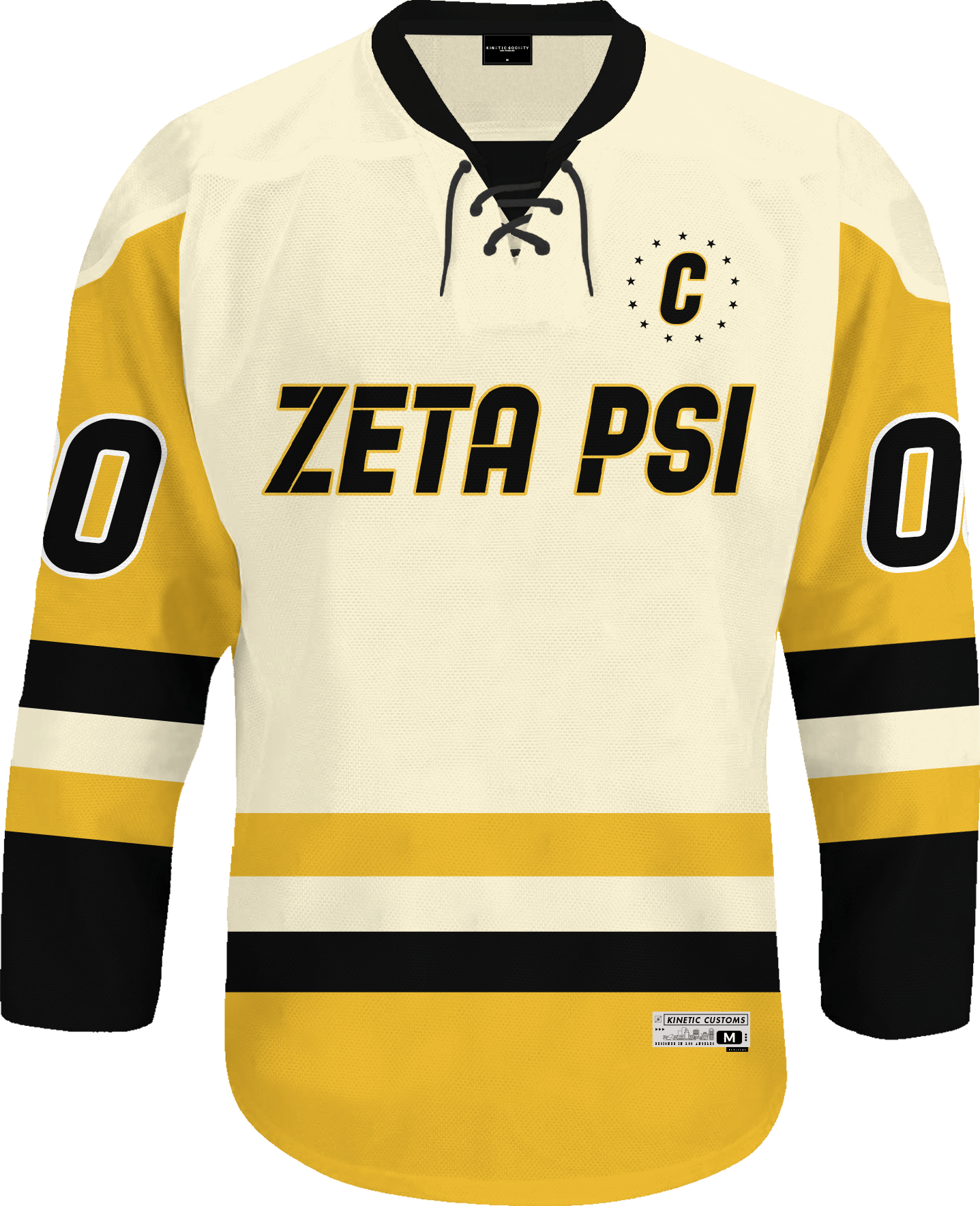  Custom Cream Black Hockey Jersey,Personalized Team