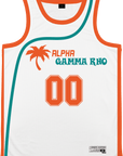 Alpha Gamma Rho - Tropical Basketball Jersey Premium Basketball Kinetic Society LLC 