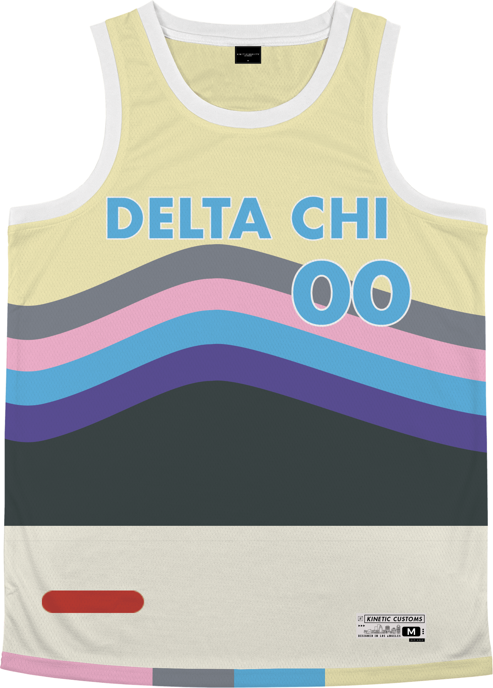 Delta Chi - Swirl Basketball Jersey - Kinetic Society