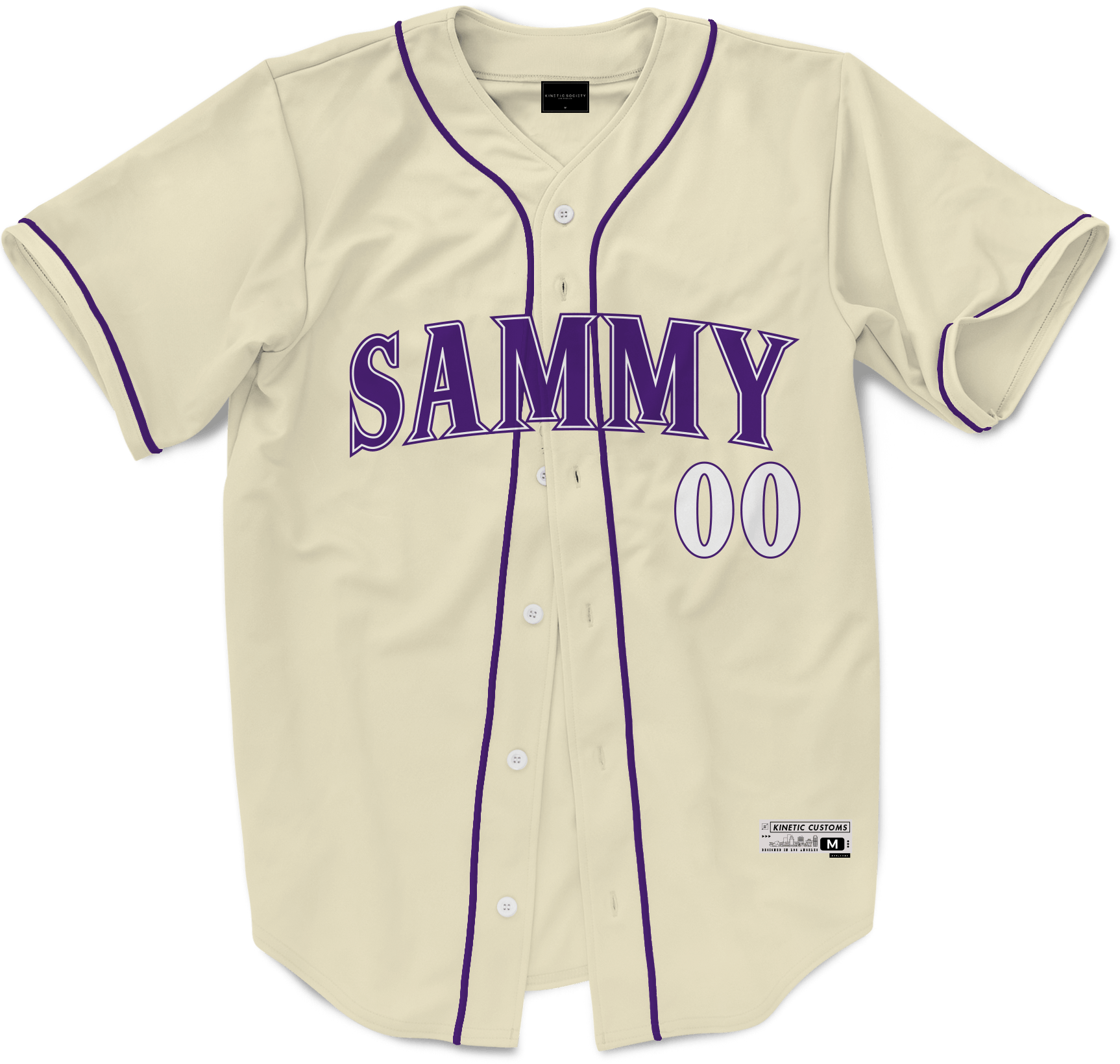 Sigma Alpha Mu - Cream Baseball Jersey Premium Baseball Kinetic Society LLC 