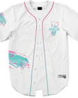 Acacia - White Miami Beach Splash Baseball Jersey - Kinetic Society