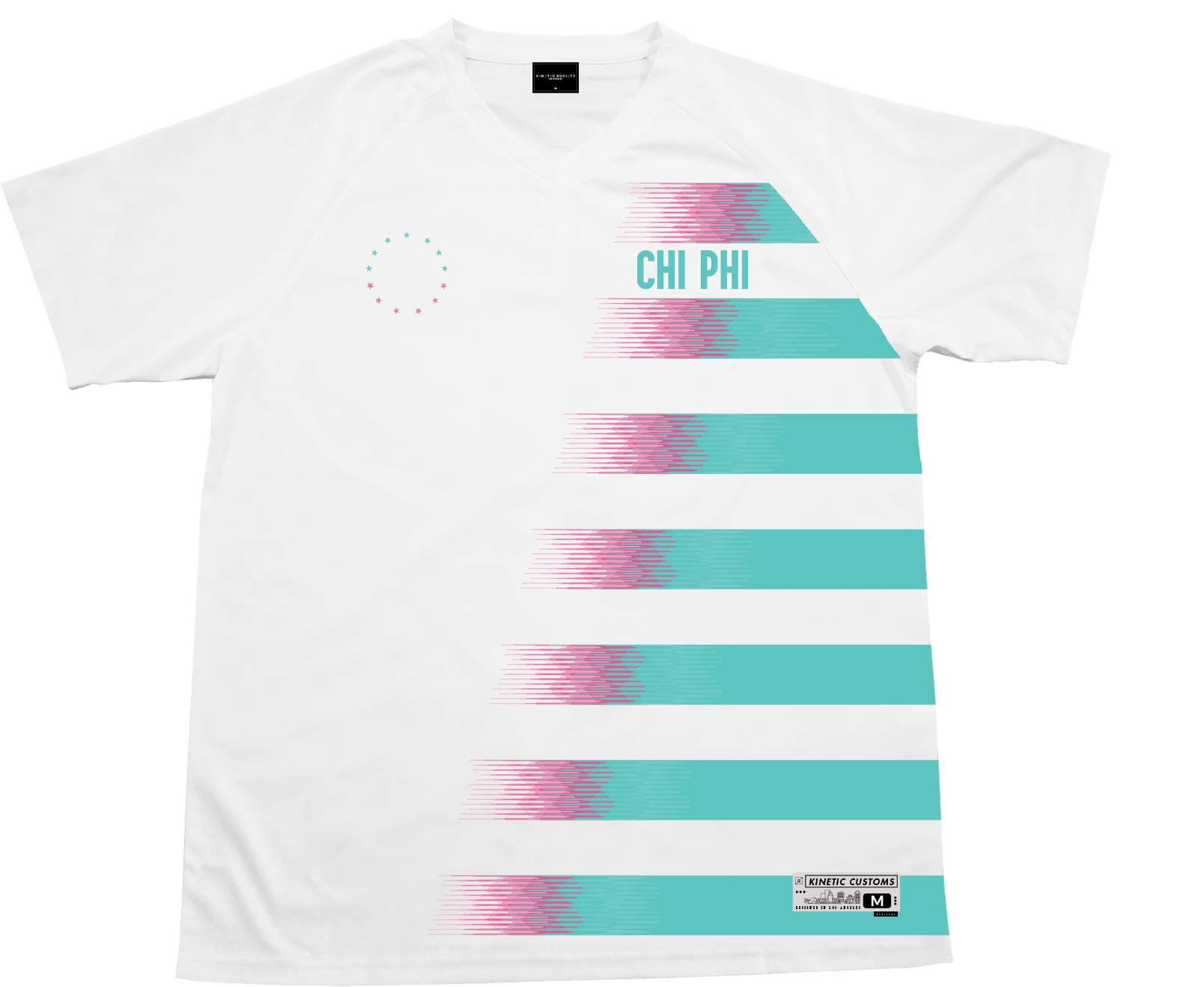 Chi Phi - White Candy Floss Soccer Jersey - Kinetic Society