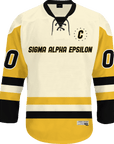 Sigma Alpha Epsilon - Golden Cream Hockey Jersey - Kinetic Society