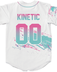 Sigma Kappa - White Miami Beach Splash Baseball Jersey - Kinetic Society