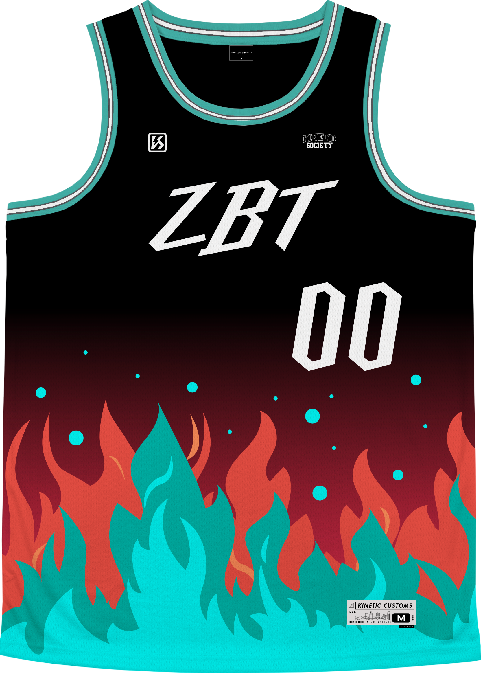 ZETA BETA TAU - Fuego Basketball Jersey