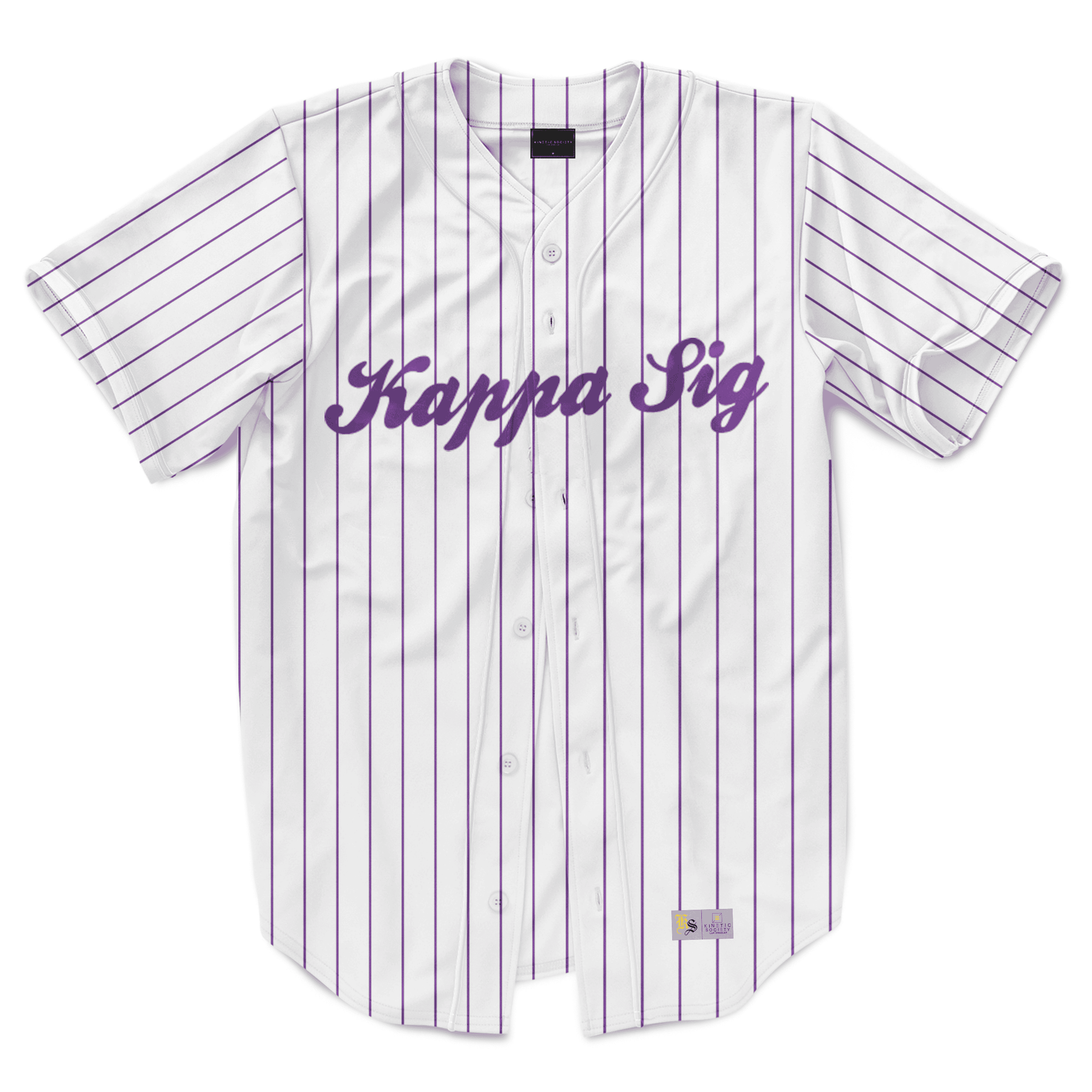 Kappa Sigma - Purple Pinstipe - Baseball Jersey
