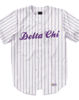 Delta Chi - Purple Pinstipe - Baseball Jersey