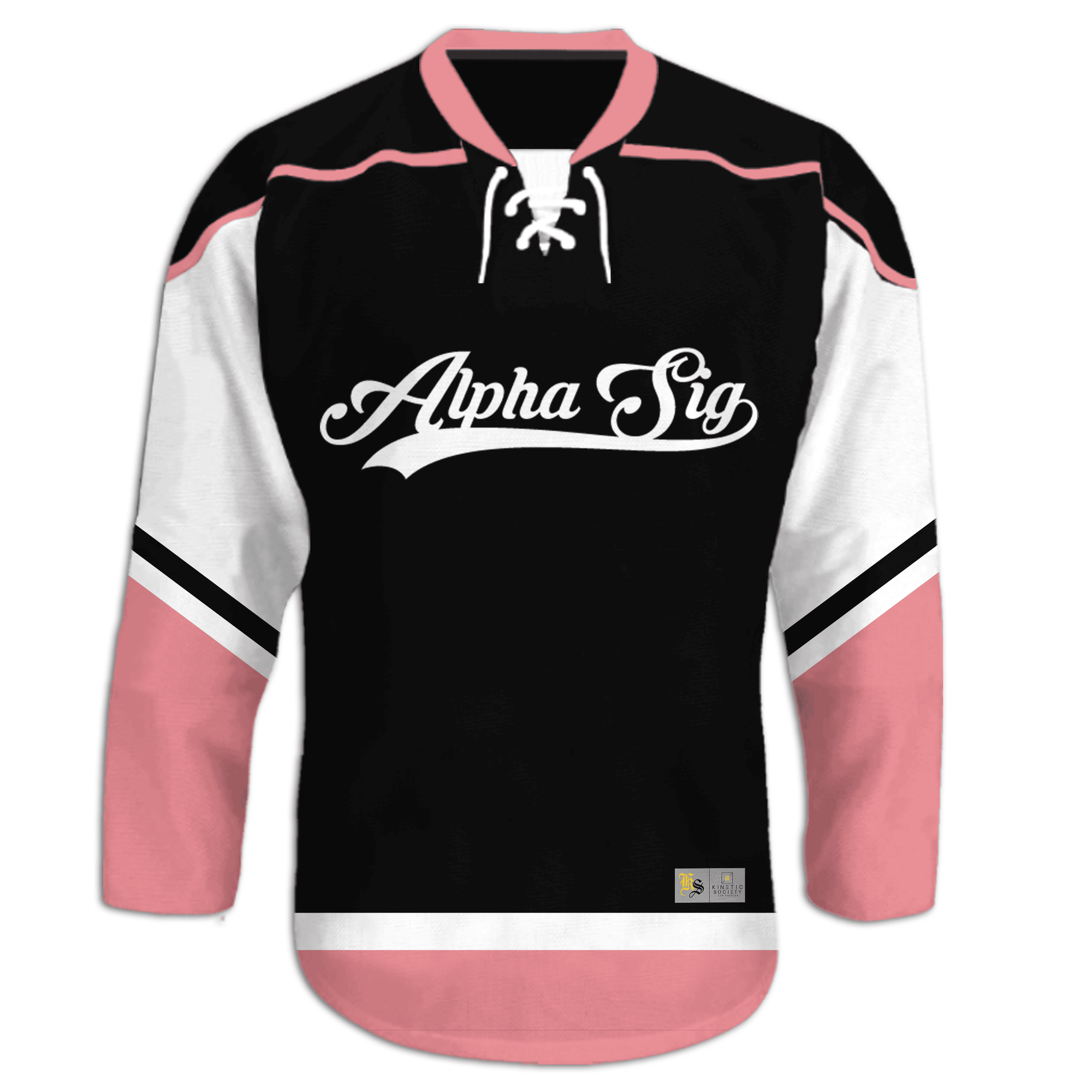 Alpha Sigma Phi - Black Pink - Hockey Jersey