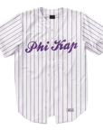 Phi Kappa Sigma - Purple Pinstipe - Baseball Jersey