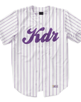 Kappa Delta Rho - Purple Pinstipe - Baseball Jersey
