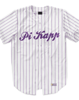Pi Kappa Phi - Purple Pinstipe - Baseball Jersey
