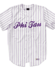Phi Kappa Tau - Purple Pinstipe - Baseball Jersey