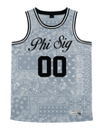 Phi Sigma Kappa - Slate Bandana - Basketball Jersey