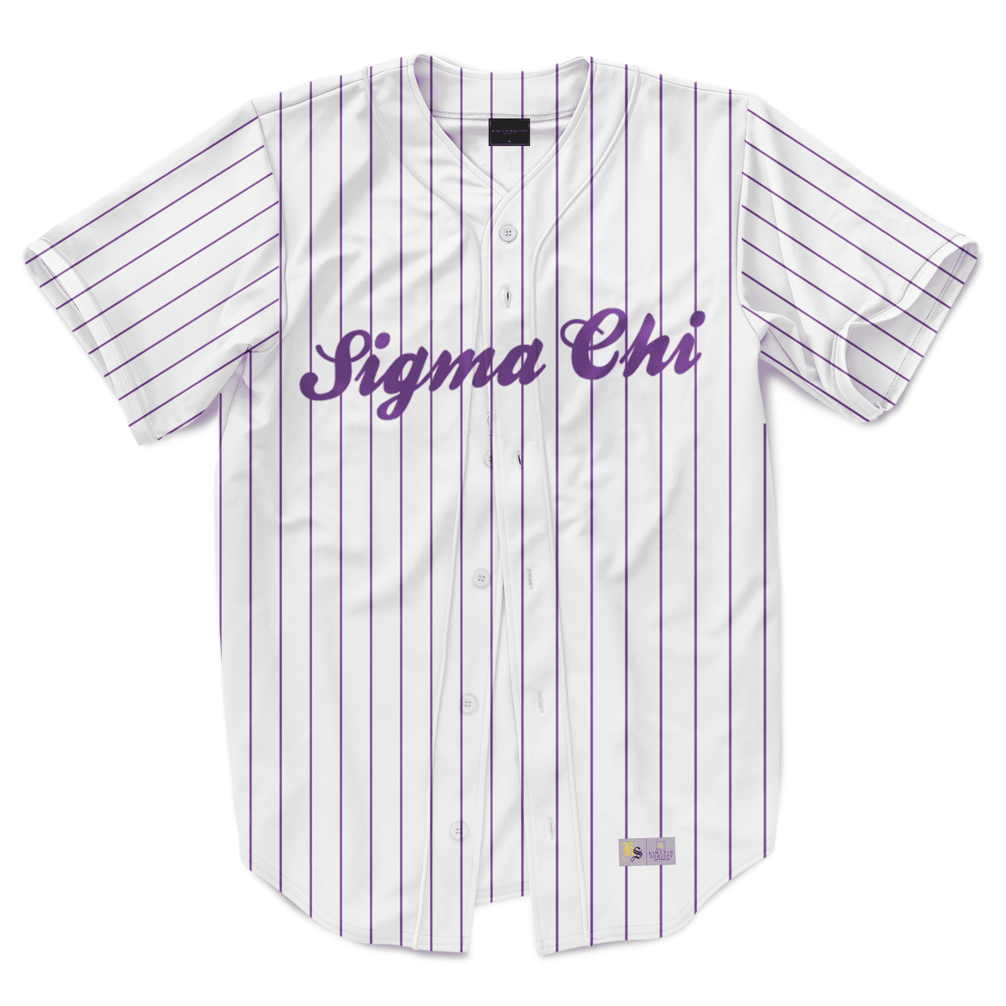 Sigma Chi - Purple Pinstipe - Baseball Jersey